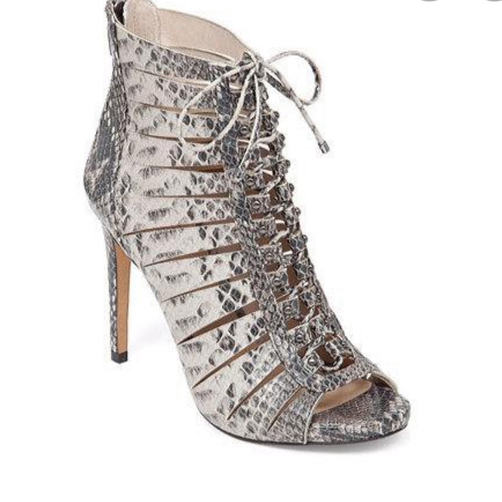 Snake print Vince Camuto Lace up Heels